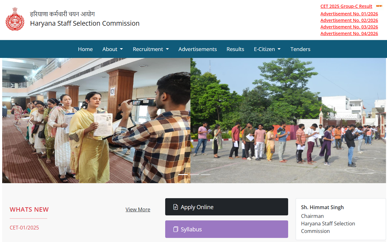 HSSC CET Phase II Group C Recruitment 2026